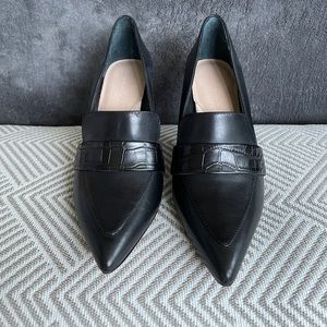 BANANA REPUBLIC Women's size 6 Leather Madison 12-hour Pump Black Loafer Heels